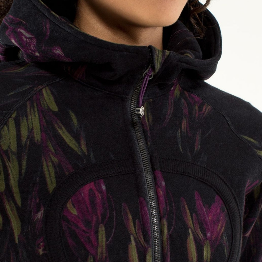 Lululemon Scuba Hoodie size 8 Stretch(Lined Hood)Midnight Iris Multi/ Black GUC